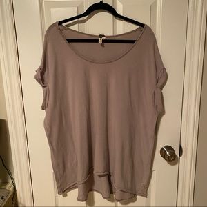 Free People Oversized Scoop neck Tee